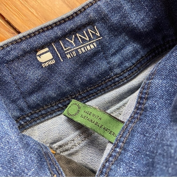 Raw G-Star jeans Lynn mid rise skinny strechy denim size 28 - Picture 8 of 15